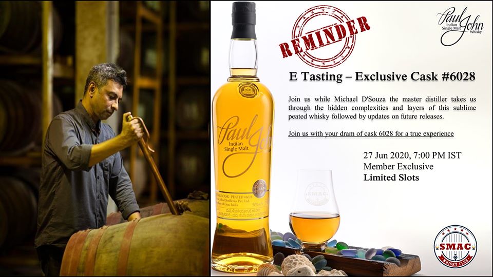 Whisky Tasting – Club Exclusive Cask #6028 (SMAC in association with Paul John)