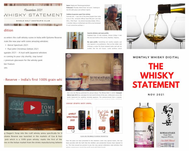 The November whisky statement is out for 2021!