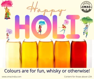 SMAC wishes its whisky crazy members Happy Holi!