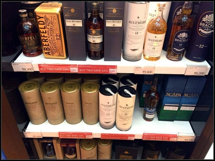 Duty Free malts at Mumbai SMAC