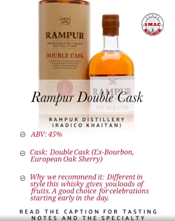 Rampur Double Cask Indian Single Malt Whisky – Bourbon Central